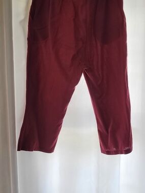 Womens Burgundy Casual Stretch Pants